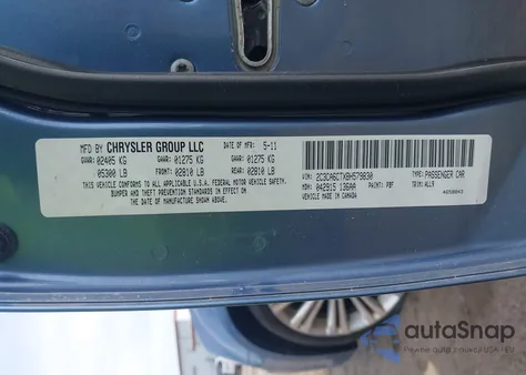 2011 Chrysler 300C из США, поврежденный, VIN 2C3CA6CTXBH579830